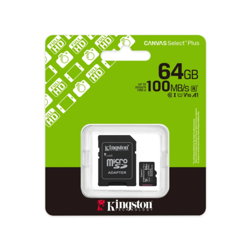 Memoria MicroSD/SD 64Gb. Kingston Class10