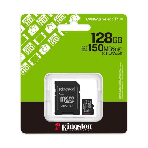 Memoria MicroSD/SD 128Gb. Kingston Class10