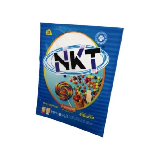 Papel Glossy Adhesivo Carta 115gr. NKT 20pack Waterproof