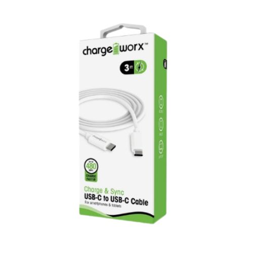 Cable tipo C a tipo C ChargeWorx CX4627WH
