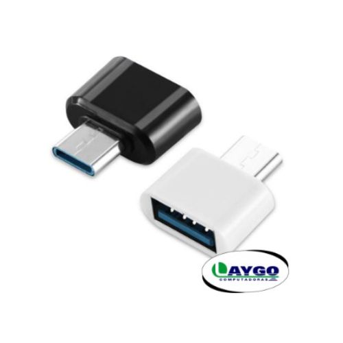 Adaptador OTG tipo C negro en blister 6A