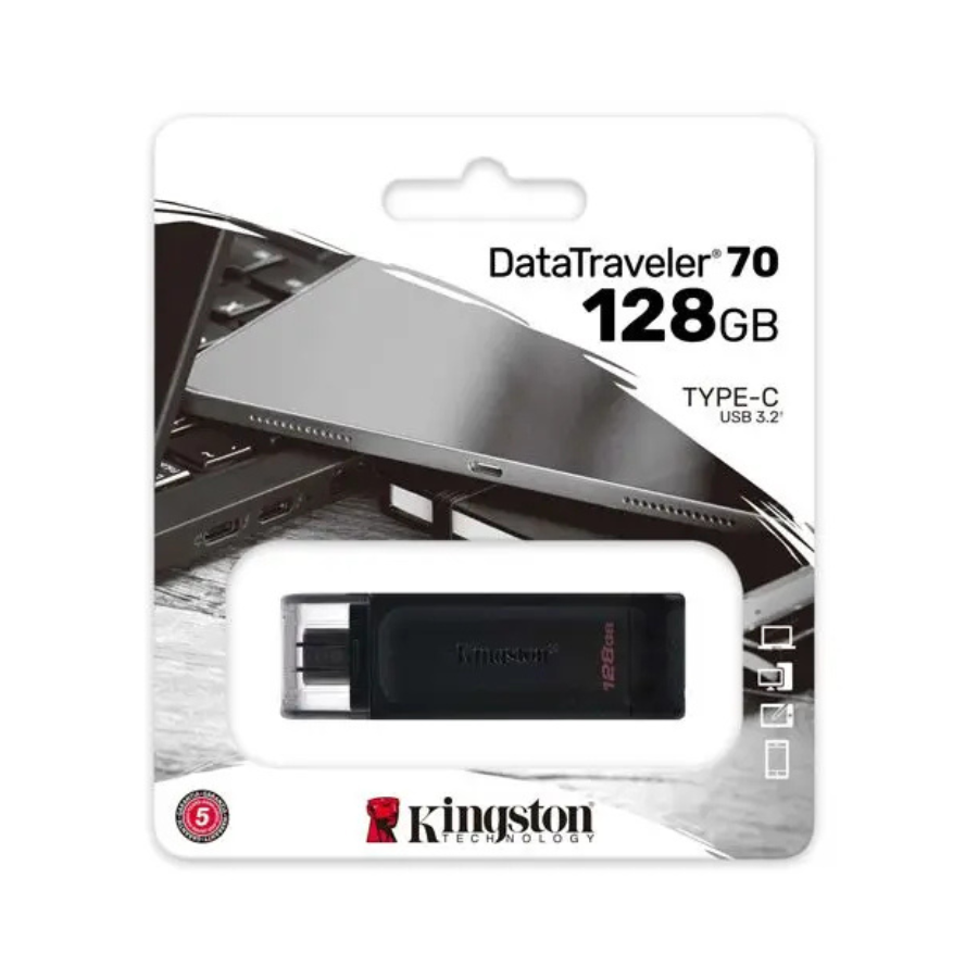 Memoria USB 128GB. Kingston Tipo C DT70
