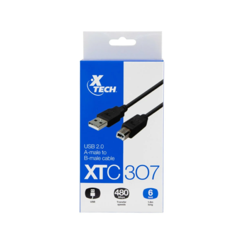 Cable USB 2.0 para impresora XTC307 de 1.8m.