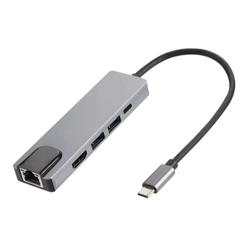 HUB TIPO C RUIJIN-24923 USB/HDMI/RJ45/C