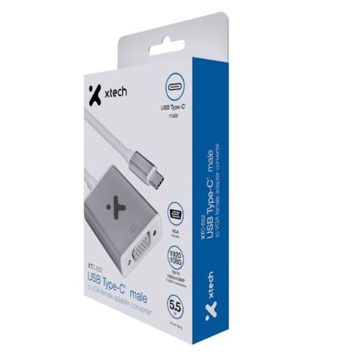 ADAPTADOR TIPO C-MACHO A VGA-H XTC552