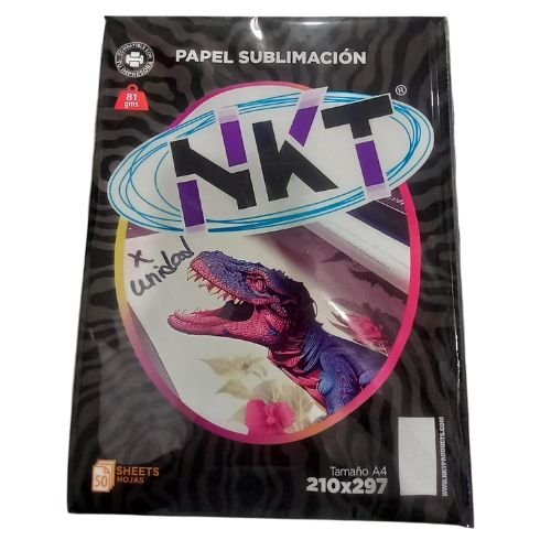 PAPEL P/SUBLIMAR 81GR. NKT UNIDAD A4