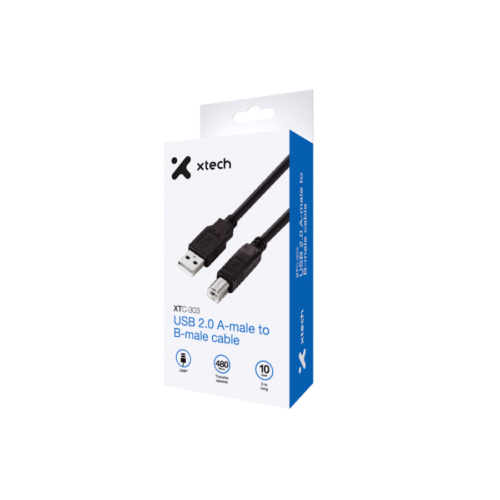 Cable USB 2.0 p/Impresora XTC303 3m.